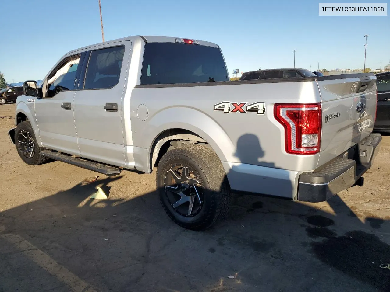 2017 Ford F150 Supercrew VIN: 1FTEW1C83HFA11868 Lot: 75101364