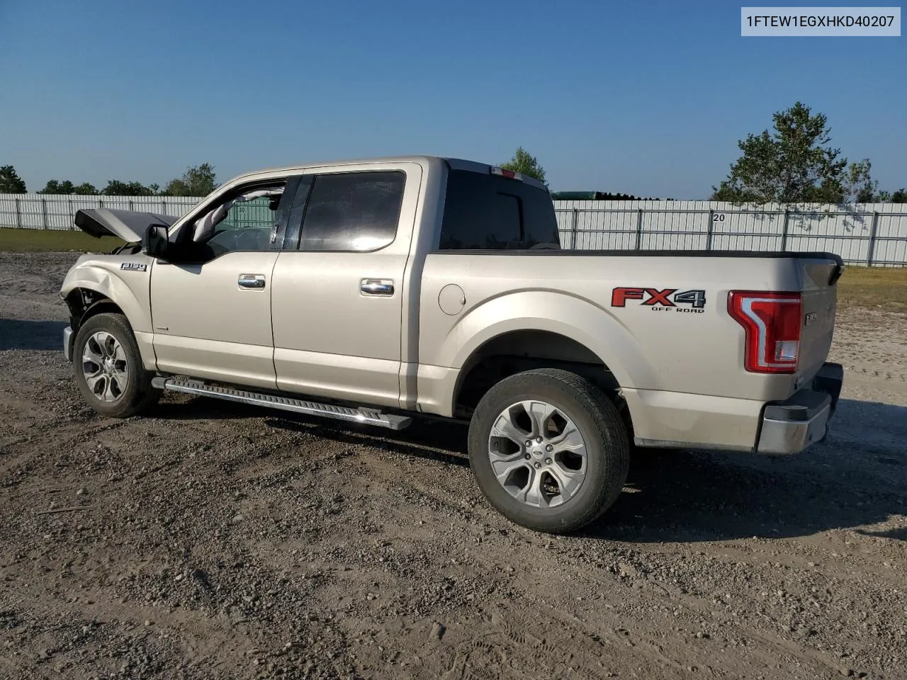 2017 Ford F150 Supercrew VIN: 1FTEW1EGXHKD40207 Lot: 75124764