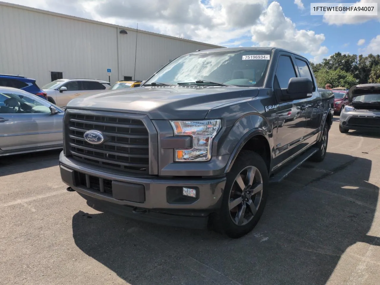 2017 Ford F150 Supercrew VIN: 1FTEW1EG8HFA94007 Lot: 75196934