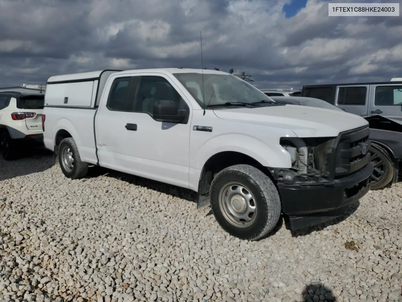 2017 Ford F150 Super Cab VIN: 1FTEX1C88HKE24003 Lot: 75646704