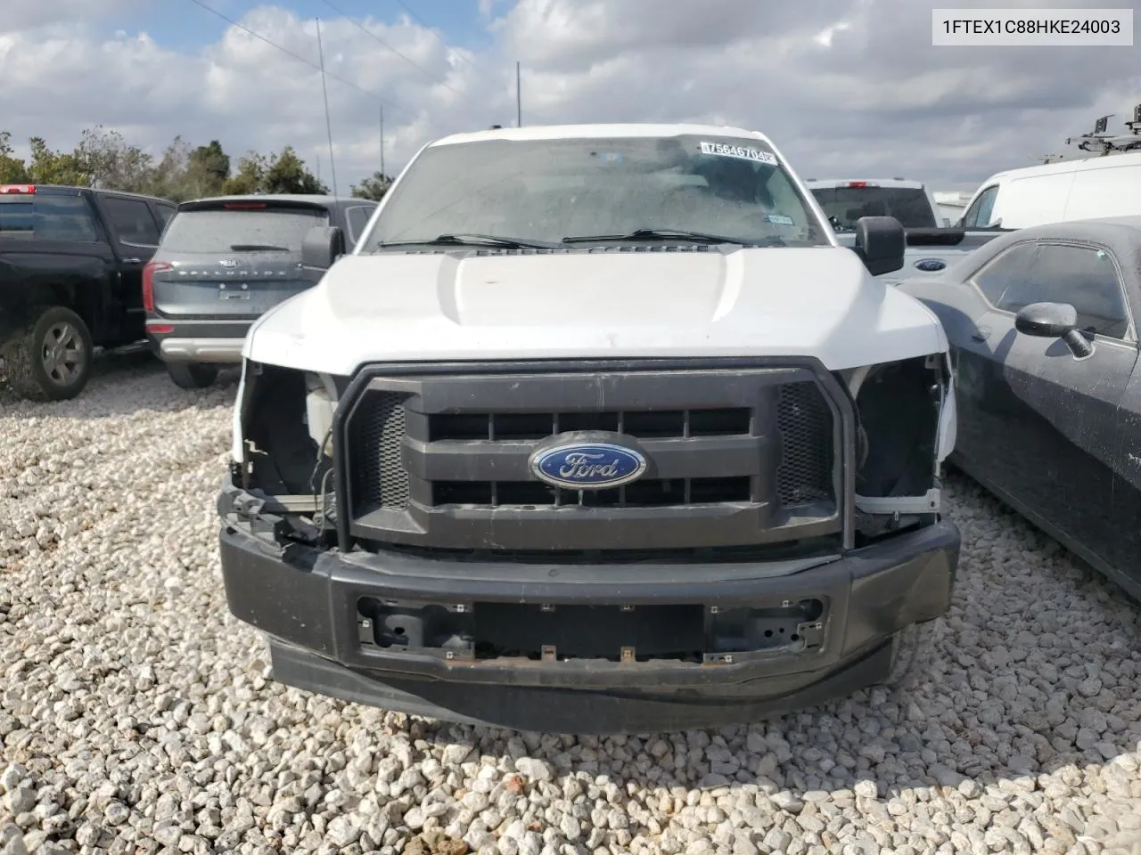 2017 Ford F150 Super Cab VIN: 1FTEX1C88HKE24003 Lot: 75646704