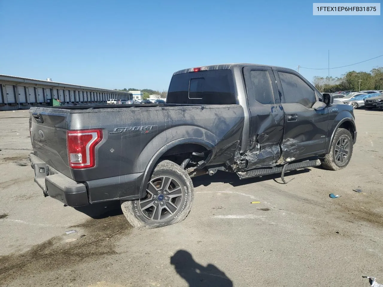 2017 Ford F150 Super Cab VIN: 1FTEX1EP6HFB31875 Lot: 75729494