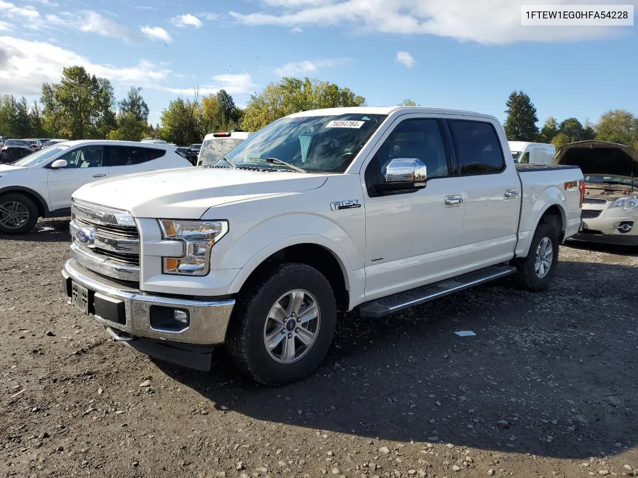 2017 Ford F150 Supercrew VIN: 1FTEW1EG0HFA54228 Lot: 76054784