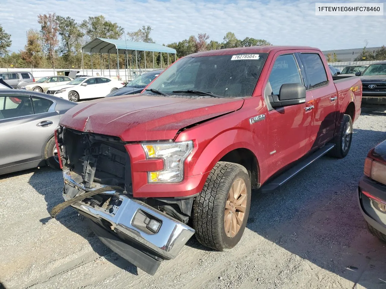 2017 Ford F150 Supercrew VIN: 1FTEW1EG6HFC78460 Lot: 76278504