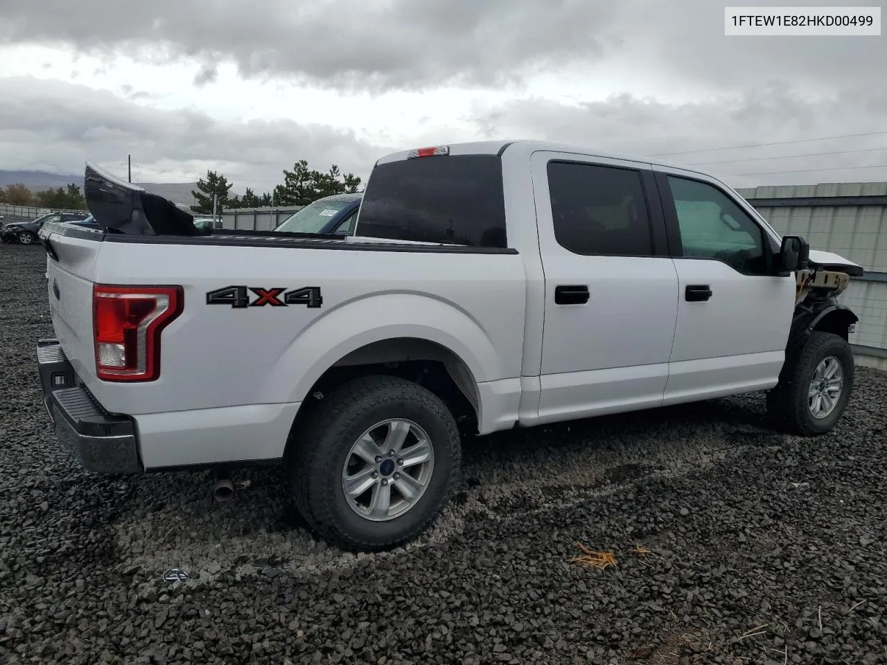 2017 Ford F150 Supercrew VIN: 1FTEW1E82HKD00499 Lot: 76362414