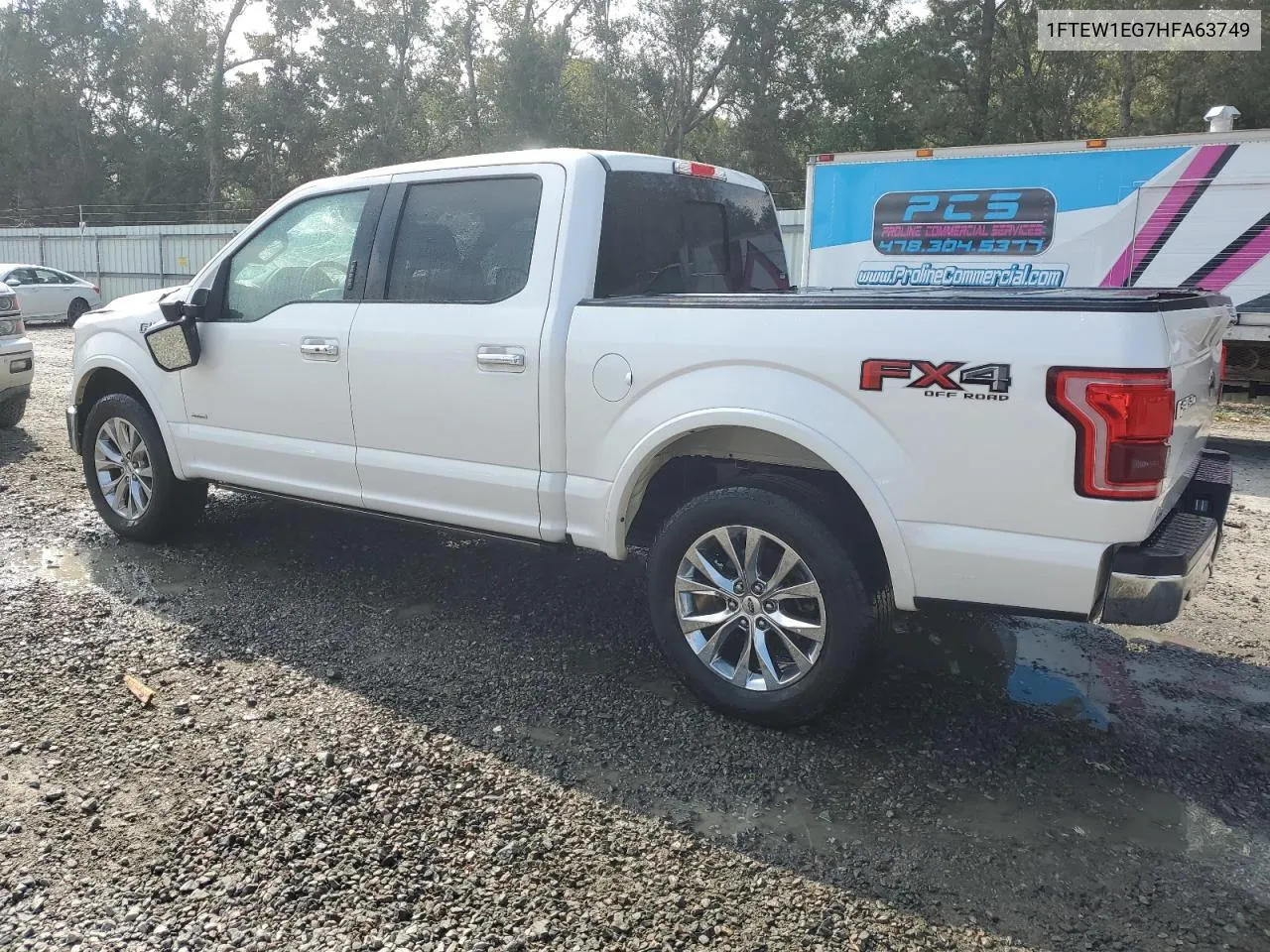 2017 Ford F150 Supercrew VIN: 1FTEW1EG7HFA63749 Lot: 76395094