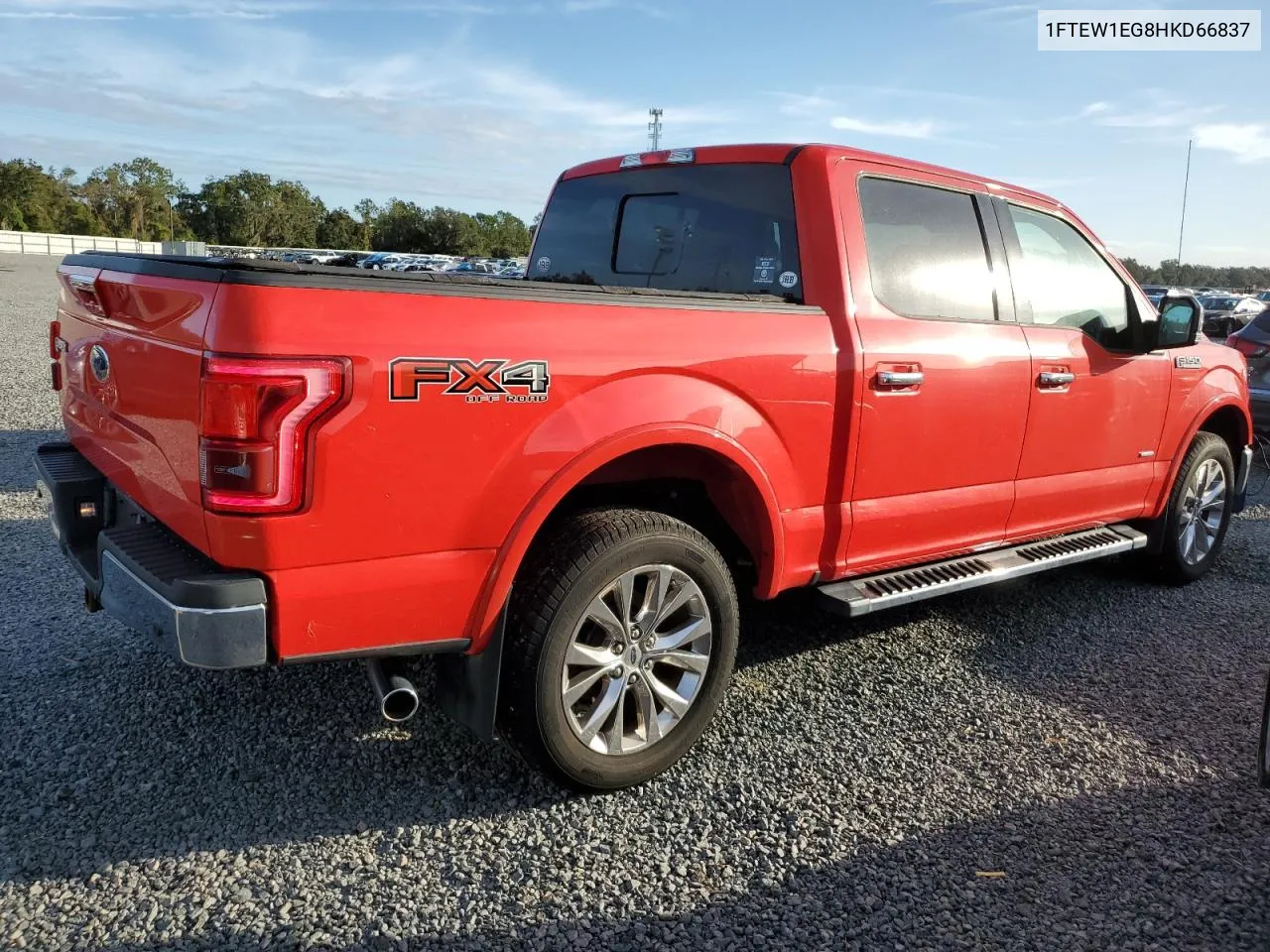 2017 Ford F150 Supercrew VIN: 1FTEW1EG8HKD66837 Lot: 76777194