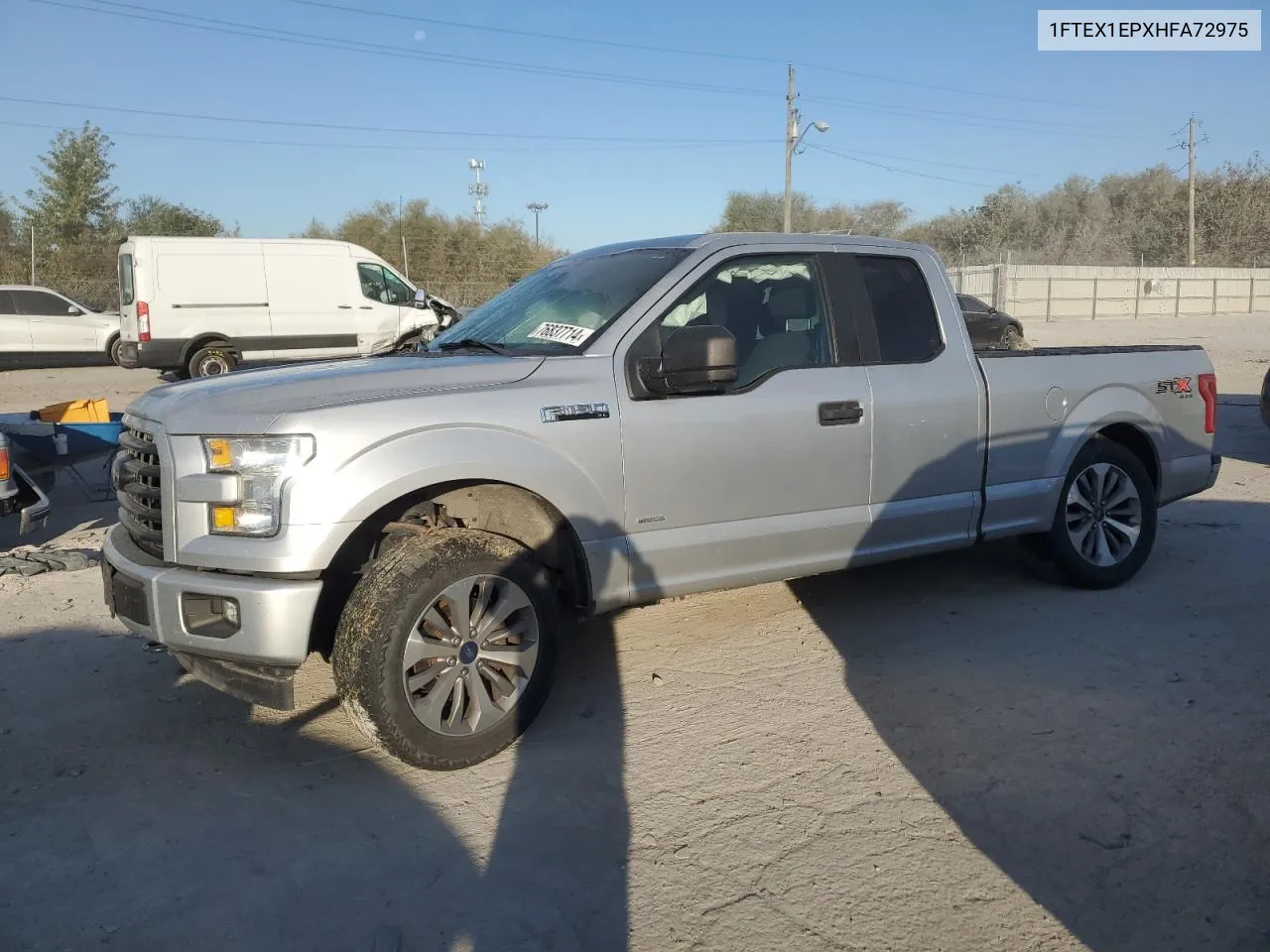 2017 Ford F150 Super Cab VIN: 1FTEX1EPXHFA72975 Lot: 76837714