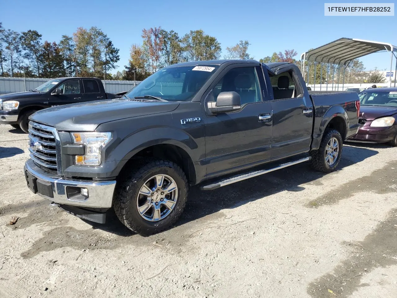 2017 Ford F150 Supercrew VIN: 1FTEW1EF7HFB28252 Lot: 76872954