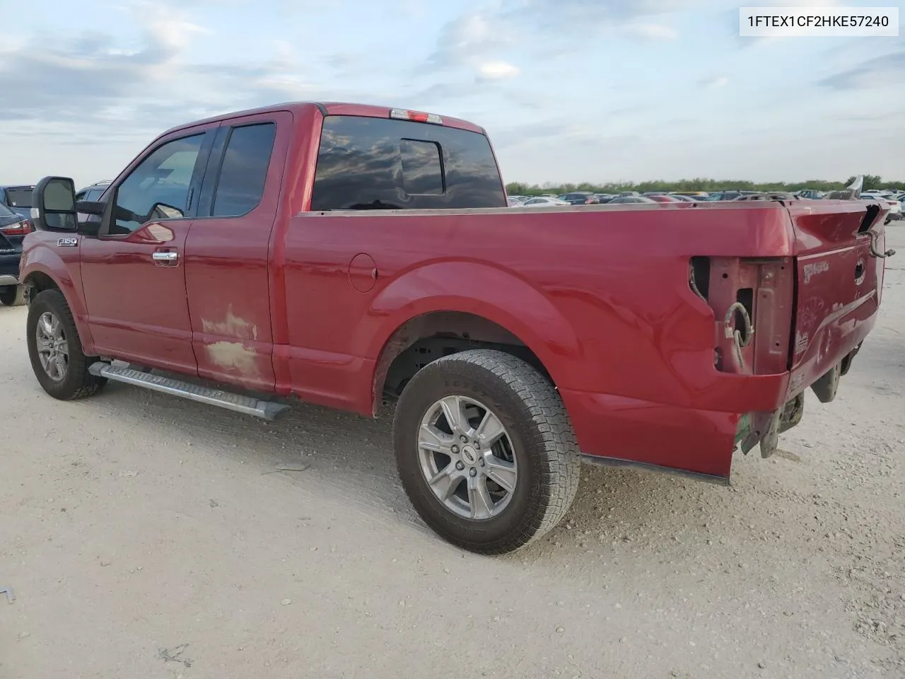 2017 Ford F150 Super Cab VIN: 1FTEX1CF2HKE57240 Lot: 76945094