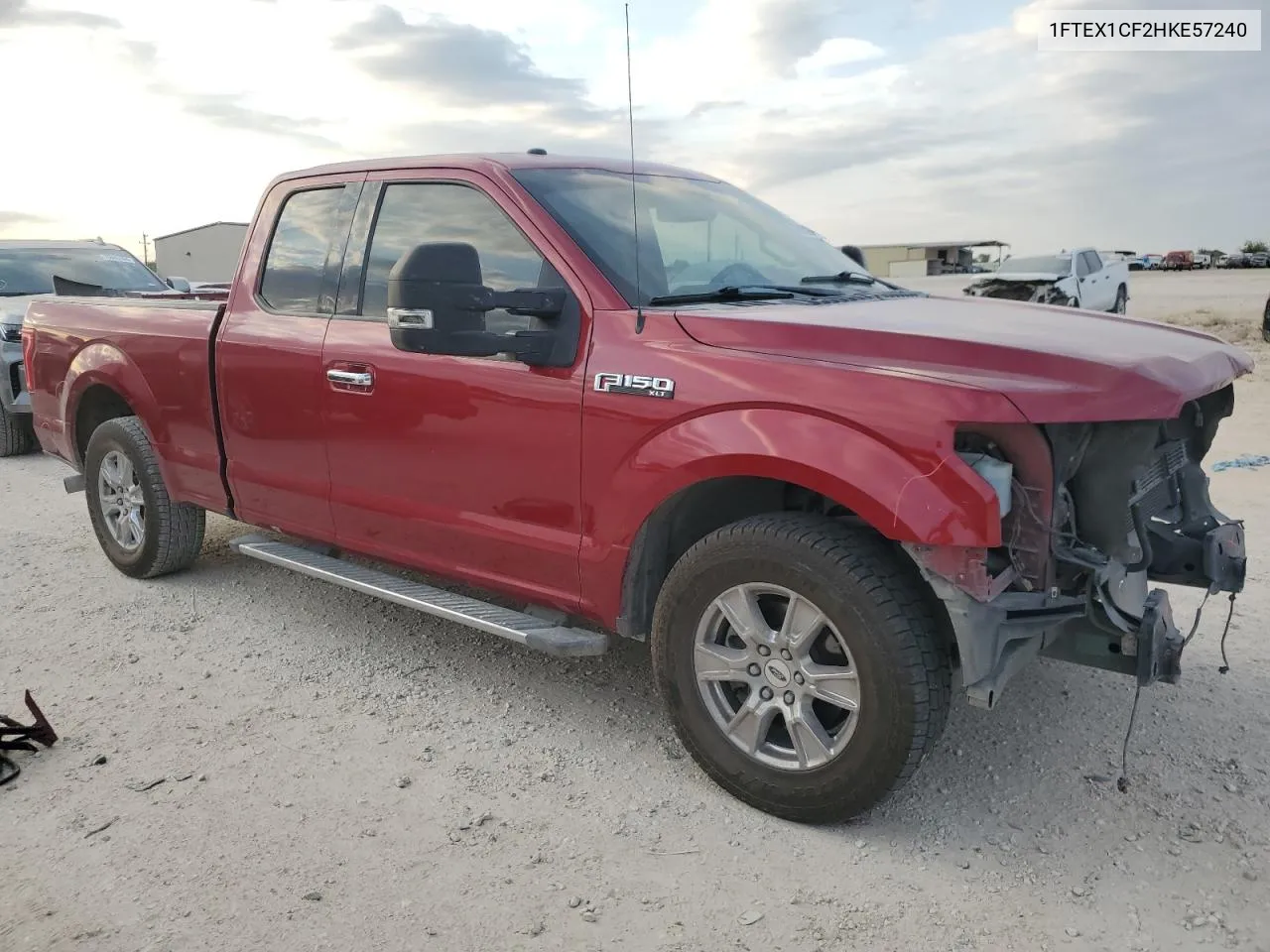 2017 Ford F150 Super Cab VIN: 1FTEX1CF2HKE57240 Lot: 76945094