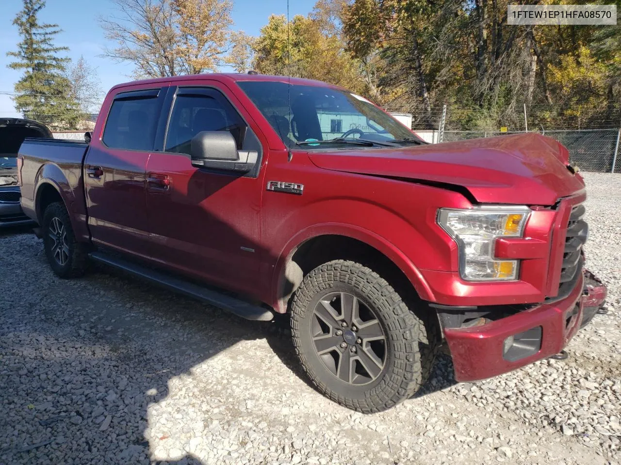 2017 Ford F150 Supercrew VIN: 1FTEW1EP1HFA08570 Lot: 77073804