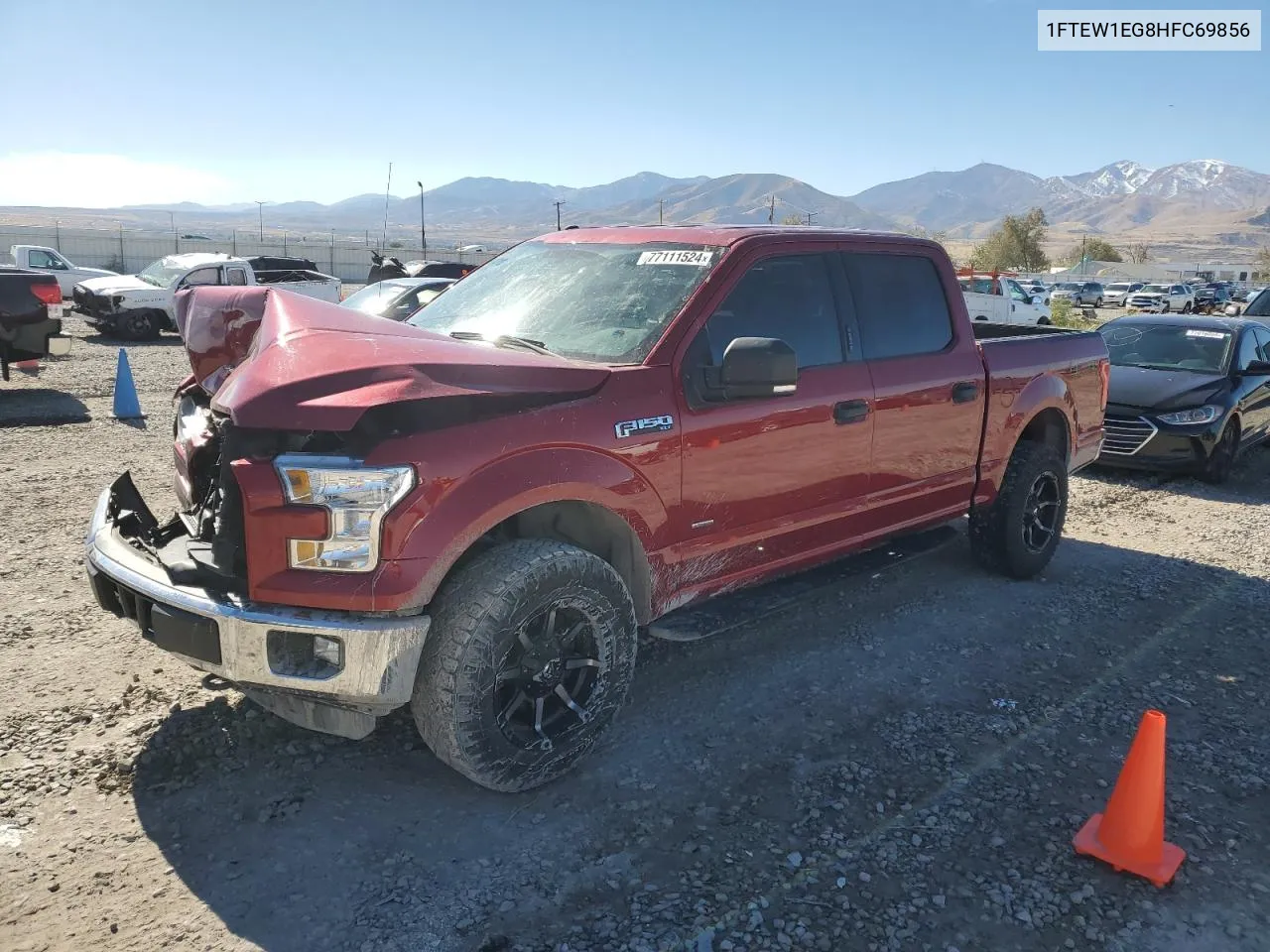 2017 Ford F150 Supercrew VIN: 1FTEW1EG8HFC69856 Lot: 77111524