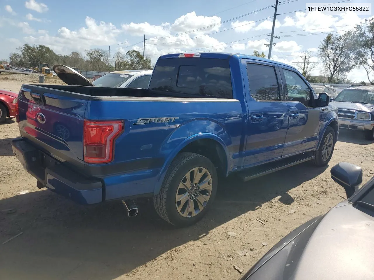 2017 Ford F150 Supercrew VIN: 1FTEW1CGXHFC56822 Lot: 77234594