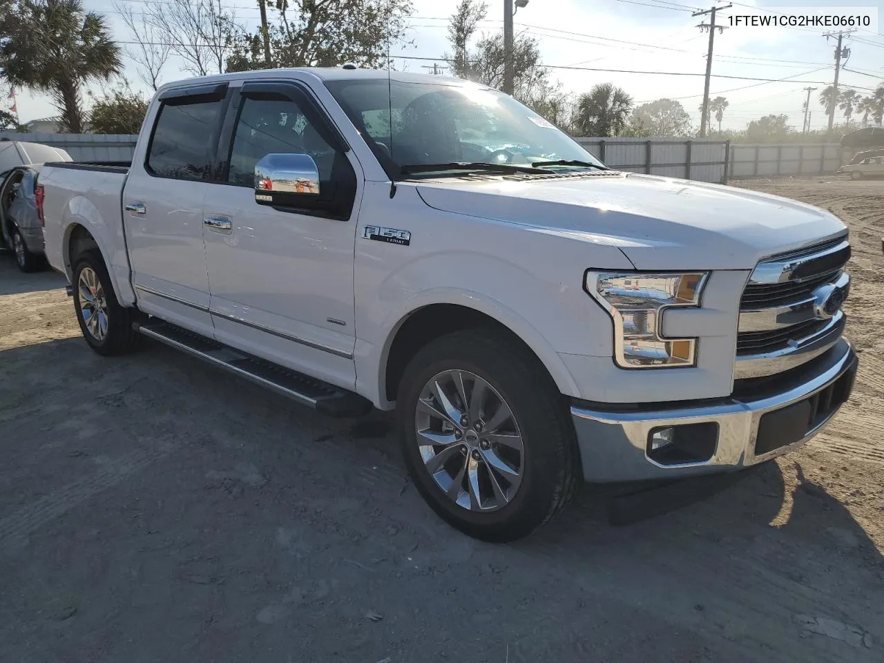 2017 Ford F150 Supercrew VIN: 1FTEW1CG2HKE06610 Lot: 77258954