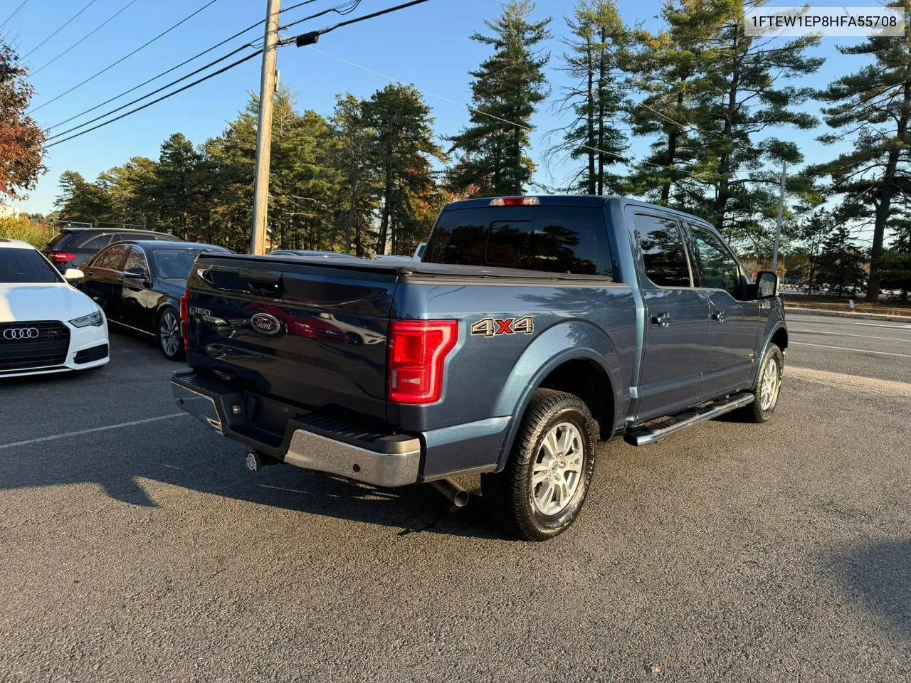 2017 Ford F150 Supercrew VIN: 1FTEW1EP8HFA55708 Lot: 77357394