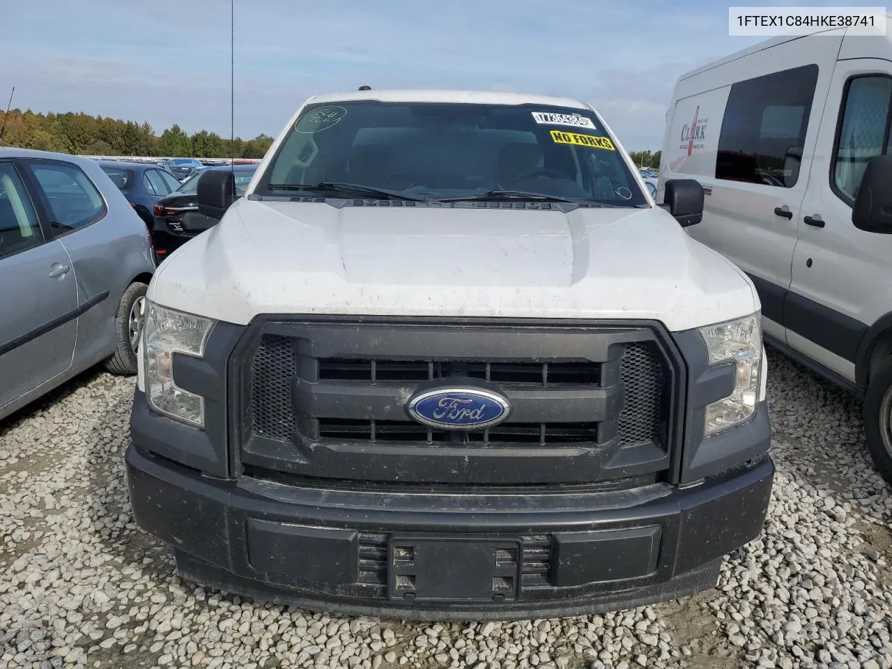 2017 Ford F150 Super Cab VIN: 1FTEX1C84HKE38741 Lot: 77364384