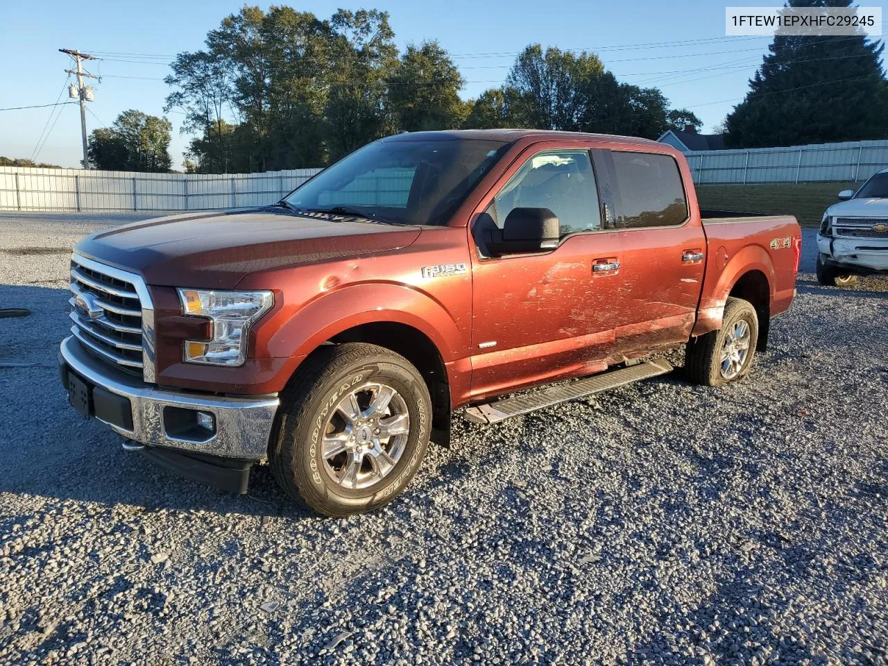 2017 Ford F150 Supercrew VIN: 1FTEW1EPXHFC29245 Lot: 77406034