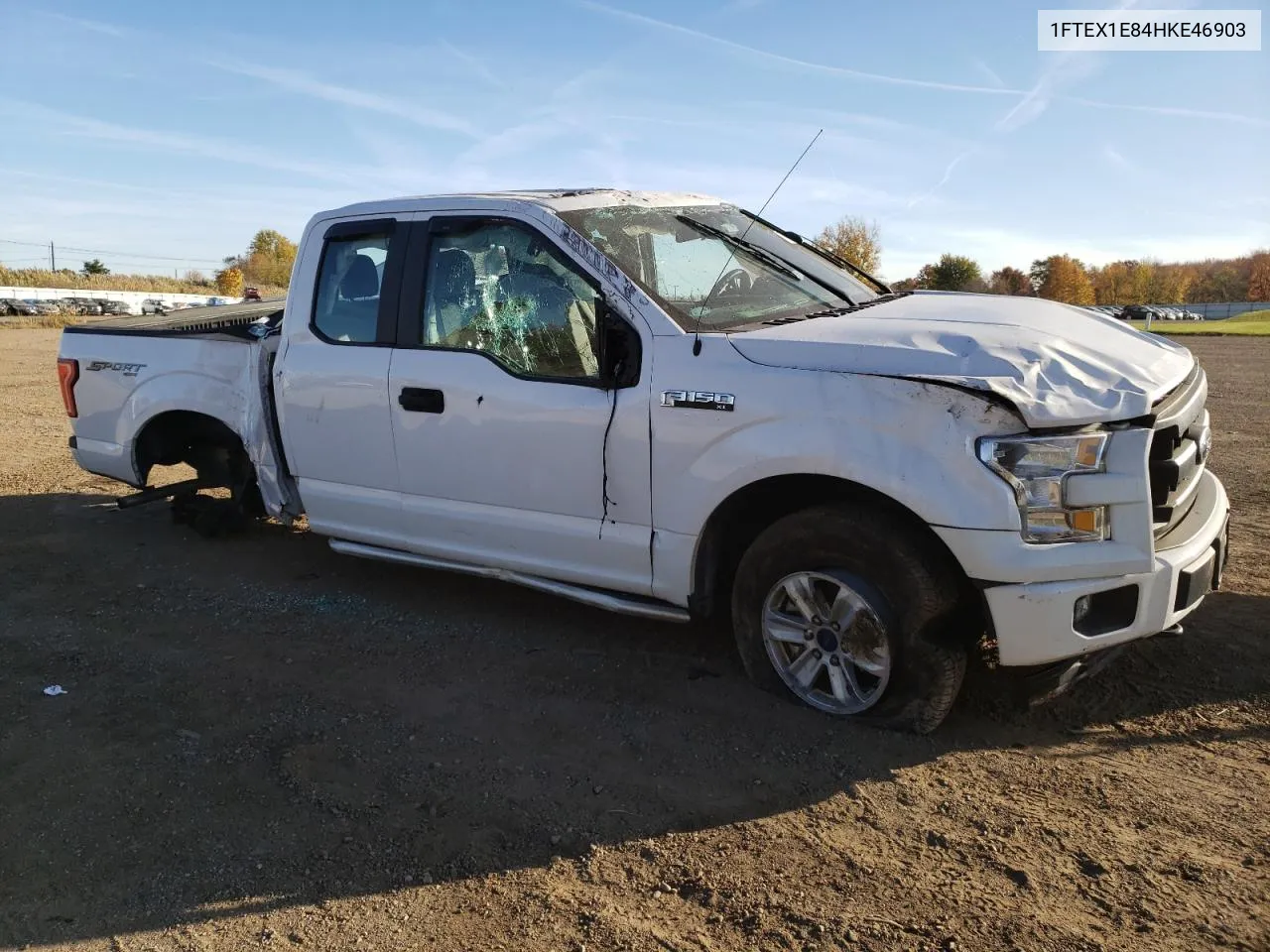 2017 Ford F150 Super Cab VIN: 1FTEX1E84HKE46903 Lot: 77783724