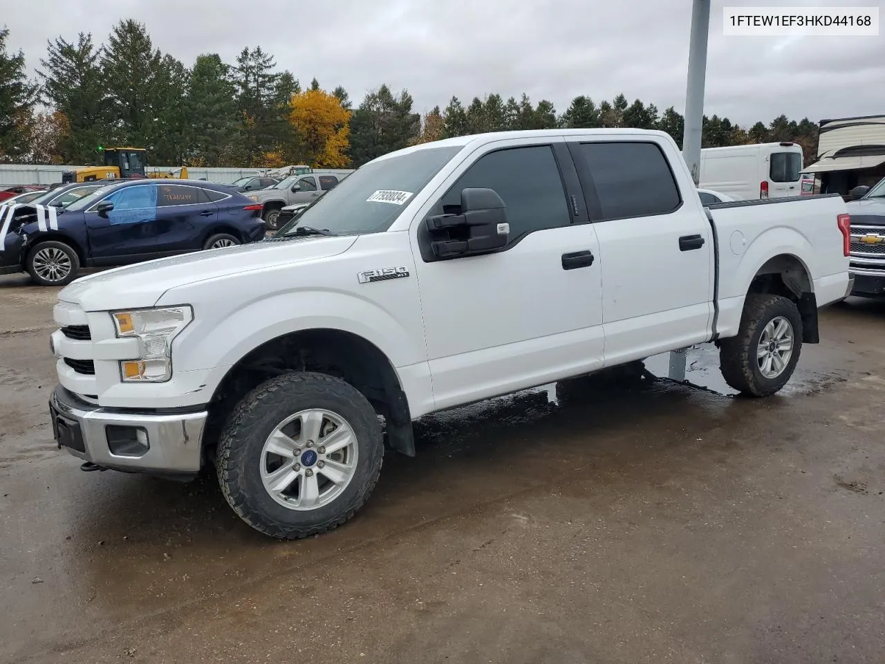 2017 Ford F150 Supercrew VIN: 1FTEW1EF3HKD44168 Lot: 77938034