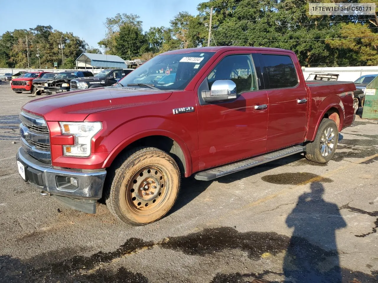 2017 Ford F150 Supercrew VIN: 1FTEW1EF3HFC50171 Lot: 77947334