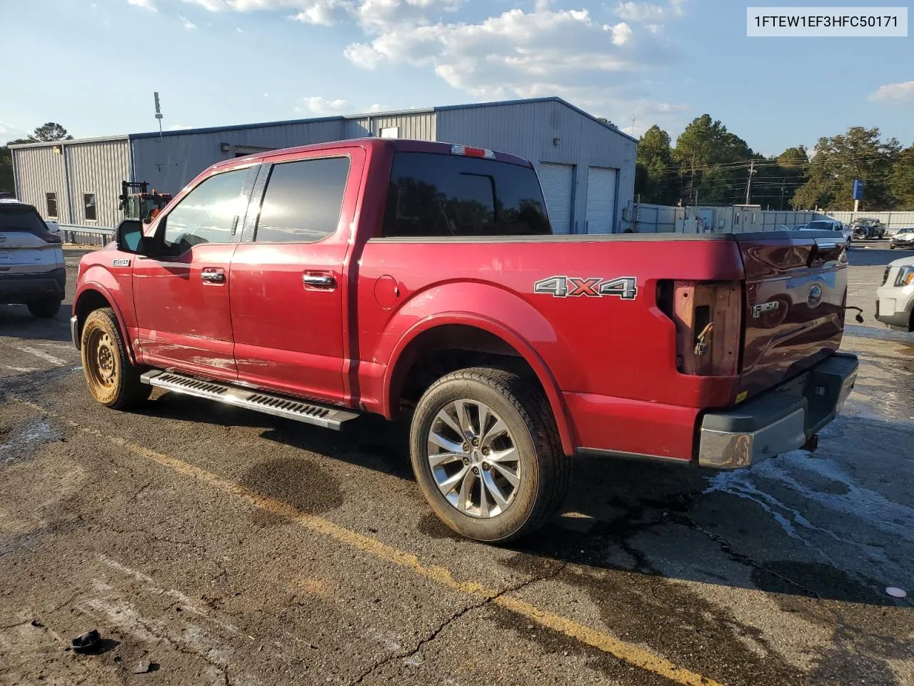 2017 Ford F150 Supercrew VIN: 1FTEW1EF3HFC50171 Lot: 77947334