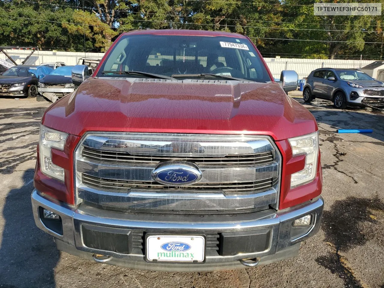 2017 Ford F150 Supercrew VIN: 1FTEW1EF3HFC50171 Lot: 77947334