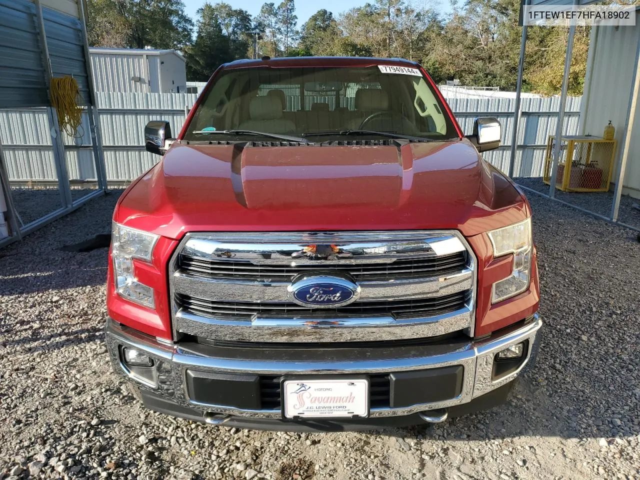 2017 Ford F150 Supercrew VIN: 1FTEW1EF7HFA18902 Lot: 77949144