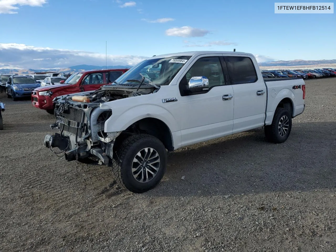 2017 Ford F150 Supercrew VIN: 1FTEW1EF8HFB12514 Lot: 78069964