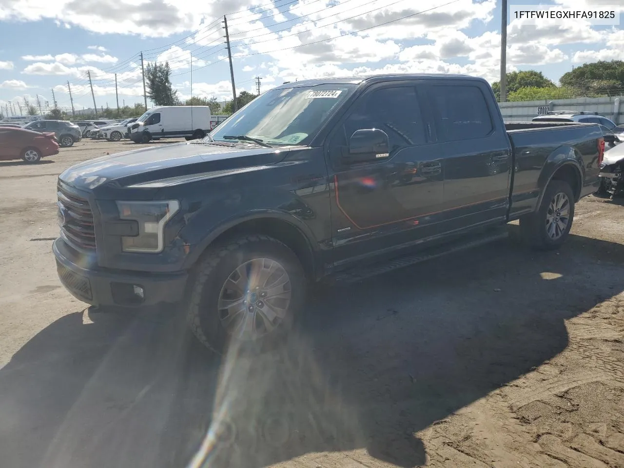 2017 Ford F150 Supercrew VIN: 1FTFW1EGXHFA91825 Lot: 78072724