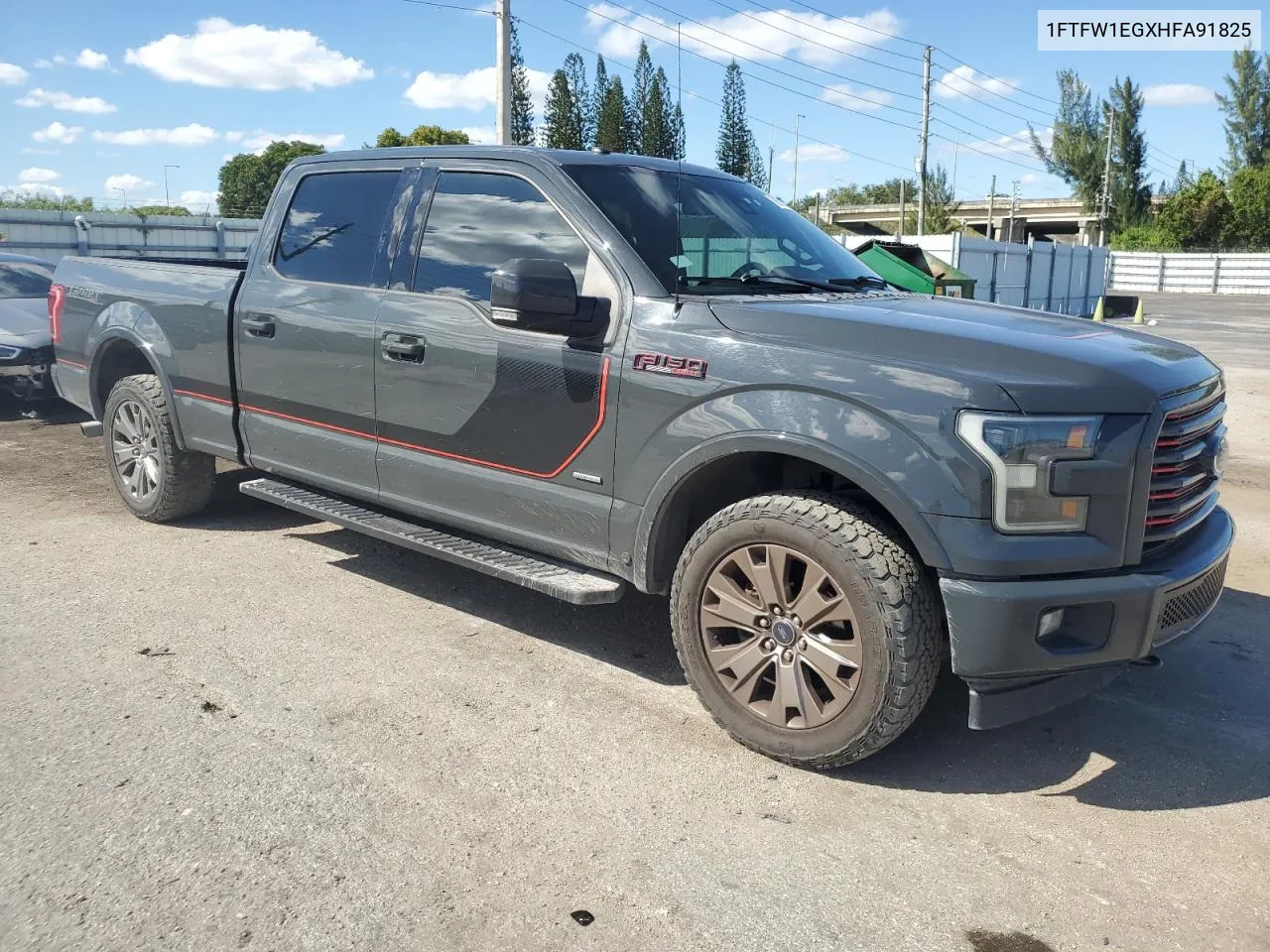 2017 Ford F150 Supercrew VIN: 1FTFW1EGXHFA91825 Lot: 78072724