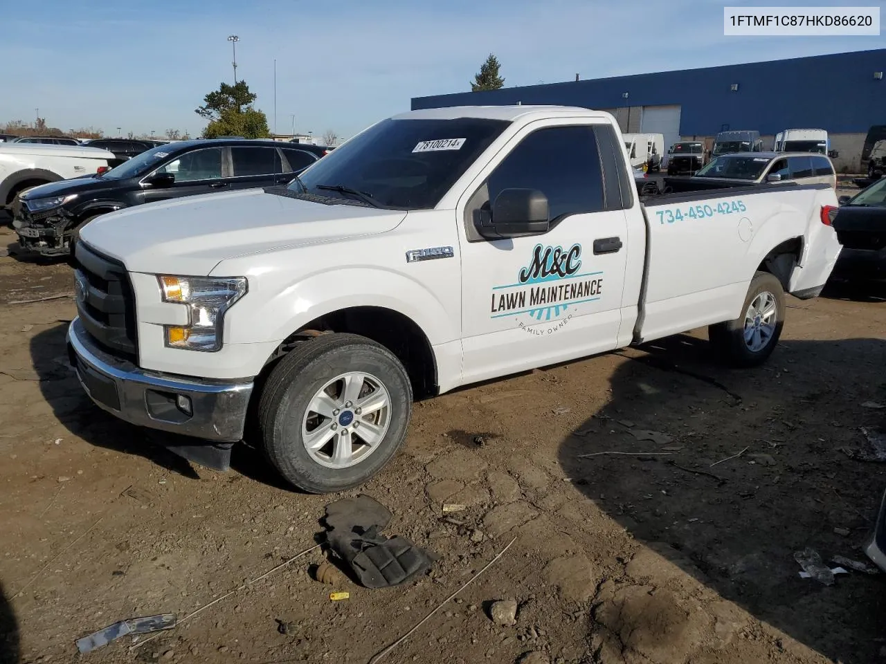 2017 Ford F150 VIN: 1FTMF1C87HKD86620 Lot: 78100214