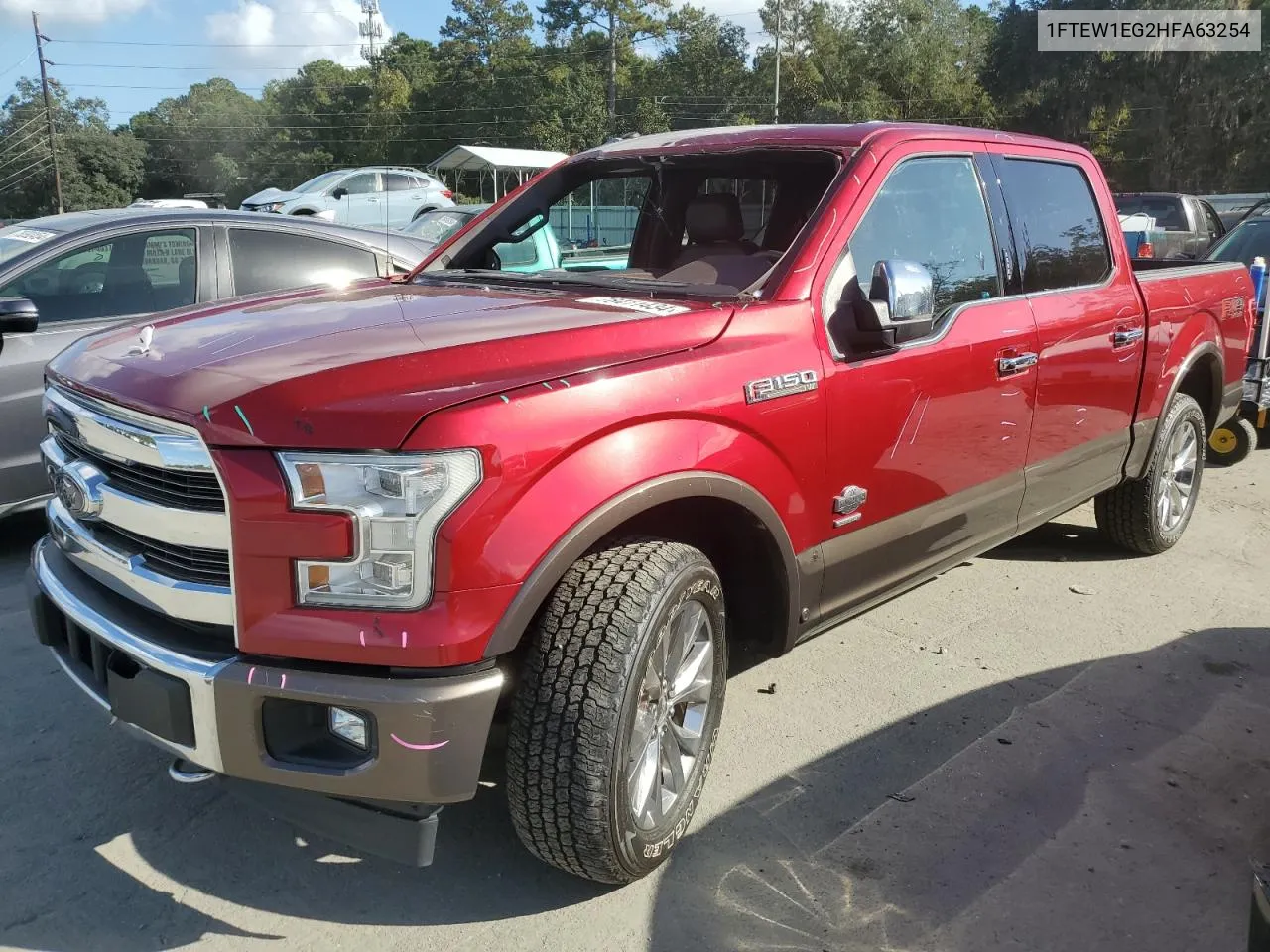 2017 Ford F150 Supercrew VIN: 1FTEW1EG2HFA63254 Lot: 78411434