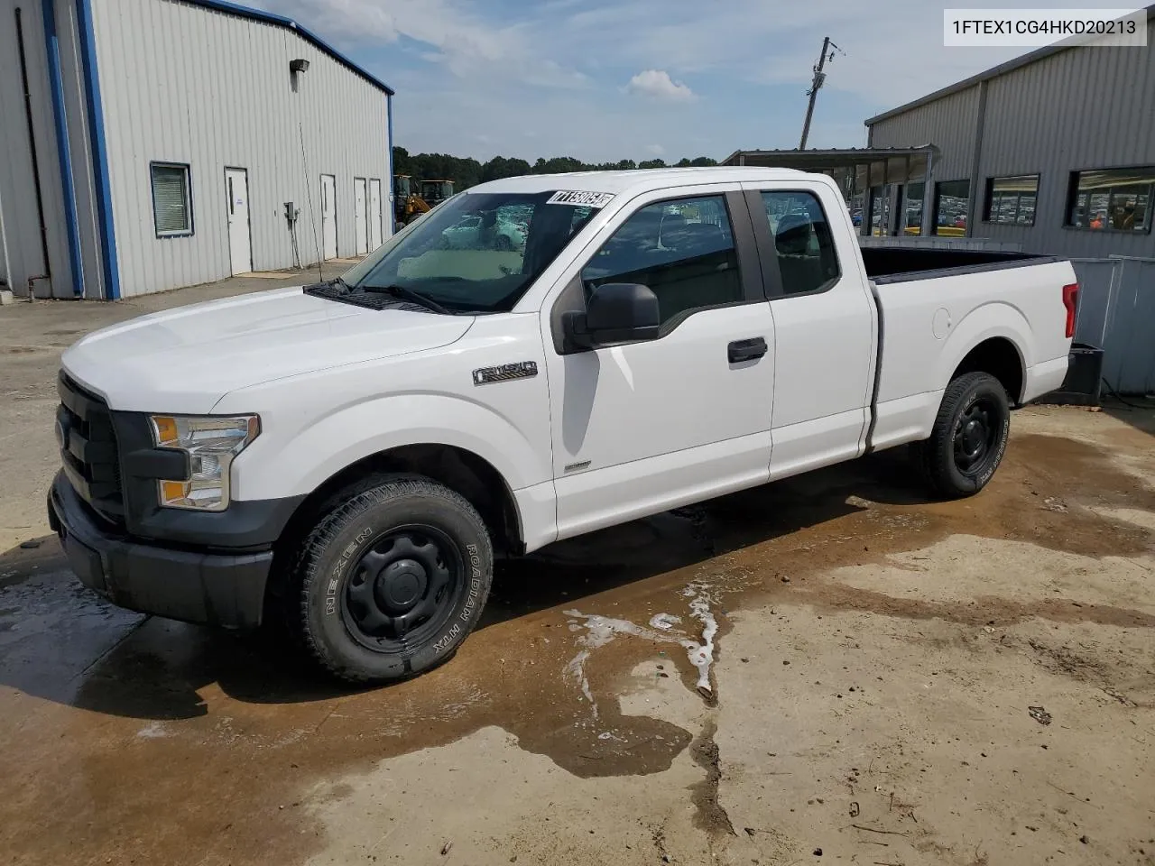 2017 Ford F150 Super Cab VIN: 1FTEX1CG4HKD20213 Lot: 78553734