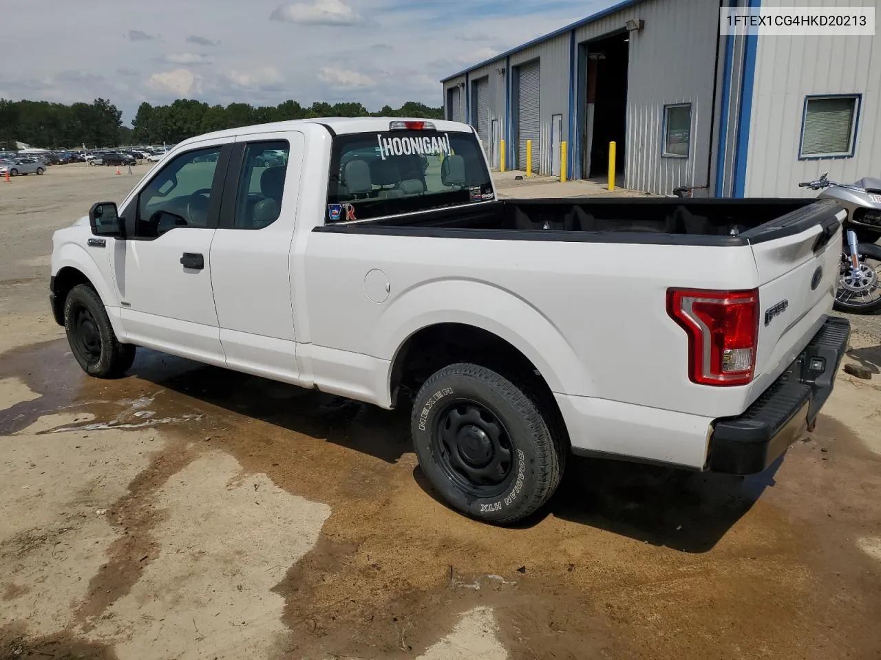 2017 Ford F150 Super Cab VIN: 1FTEX1CG4HKD20213 Lot: 78553734