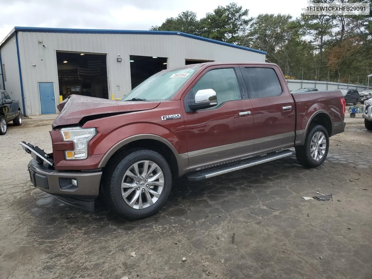 2017 Ford F150 Supercrew VIN: 1FTEW1CFXHFB29091 Lot: 78652894