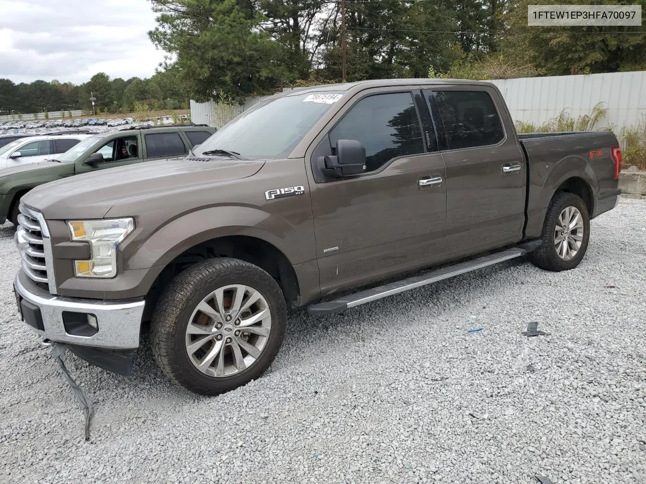 2017 Ford F150 Supercrew VIN: 1FTEW1EP3HFA70097 Lot: 78675194