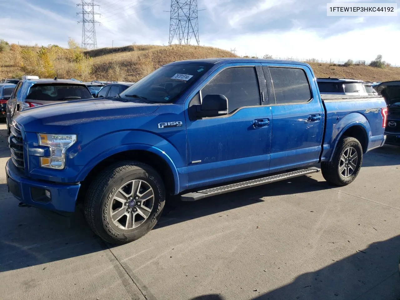 2017 Ford F150 Supercrew VIN: 1FTEW1EP3HKC44192 Lot: 78701514