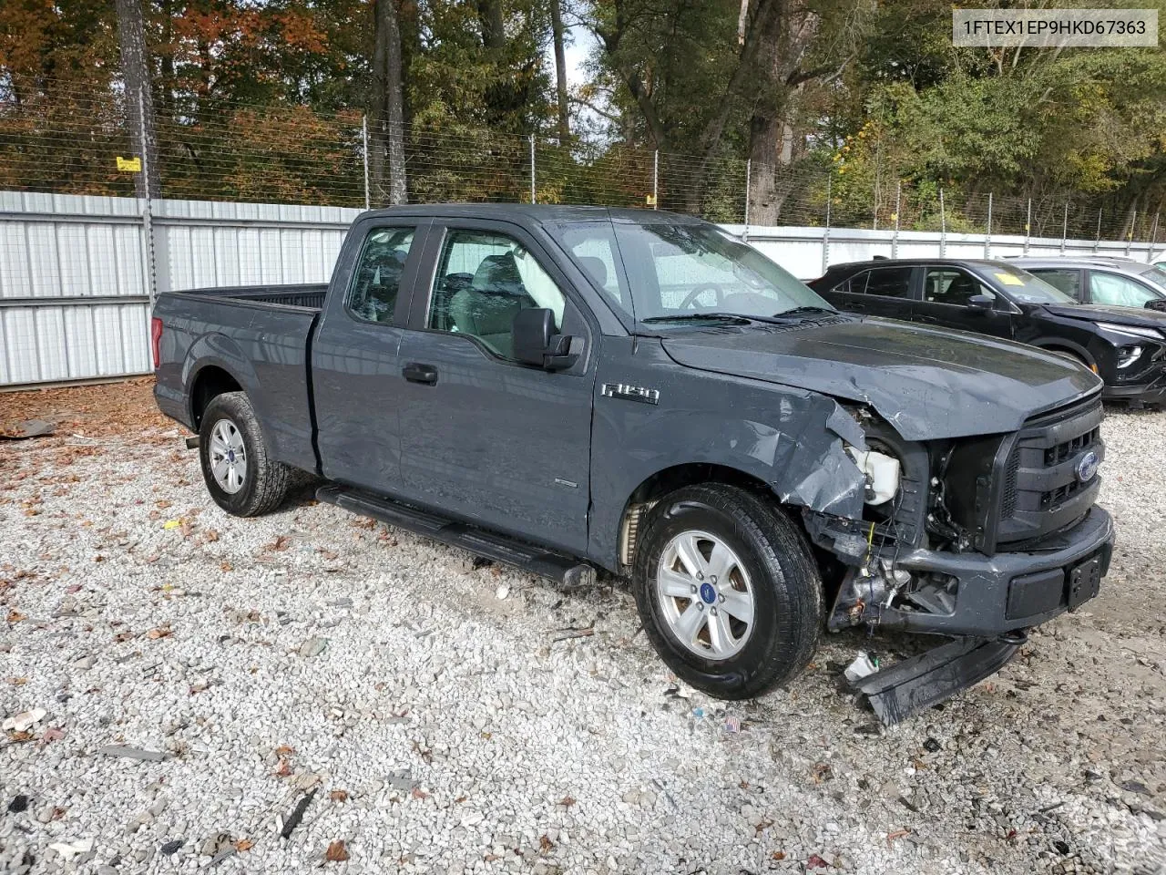 2017 Ford F150 Super Cab VIN: 1FTEX1EP9HKD67363 Lot: 78725984