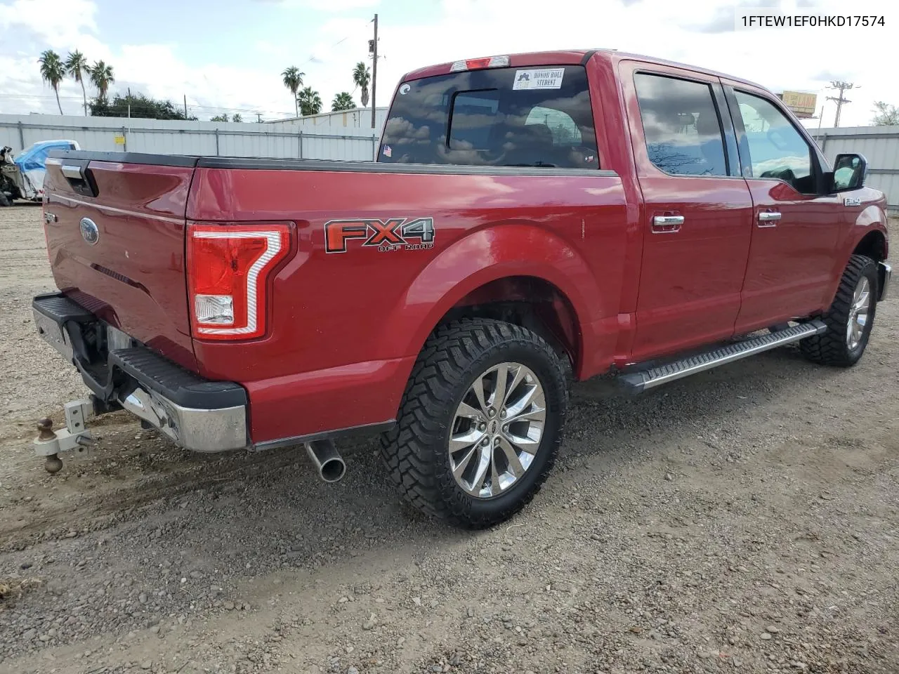 2017 Ford F150 Supercrew VIN: 1FTEW1EF0HKD17574 Lot: 78877764