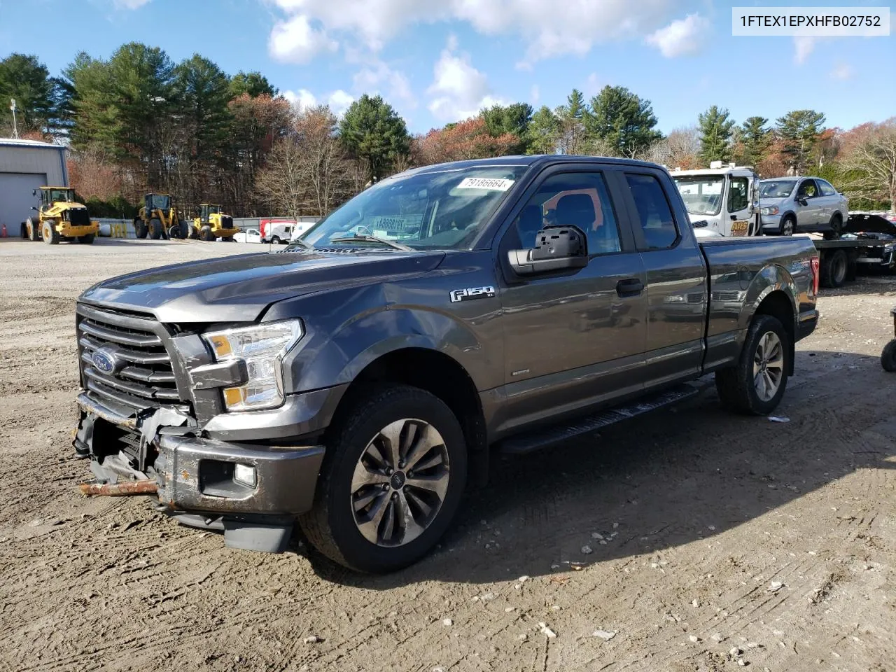 1FTEX1EPXHFB02752 2017 Ford F150 Super Cab