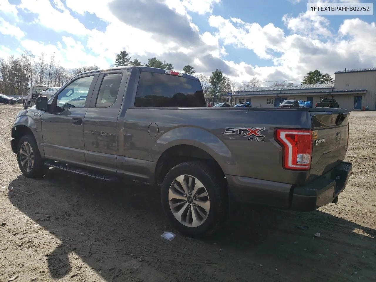 1FTEX1EPXHFB02752 2017 Ford F150 Super Cab