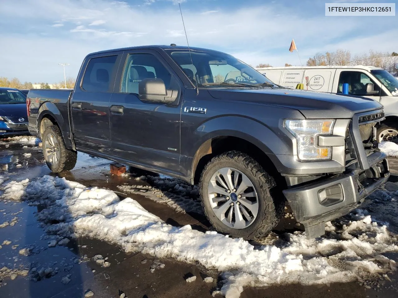 2017 Ford F150 Supercrew VIN: 1FTEW1EP3HKC12651 Lot: 79206884