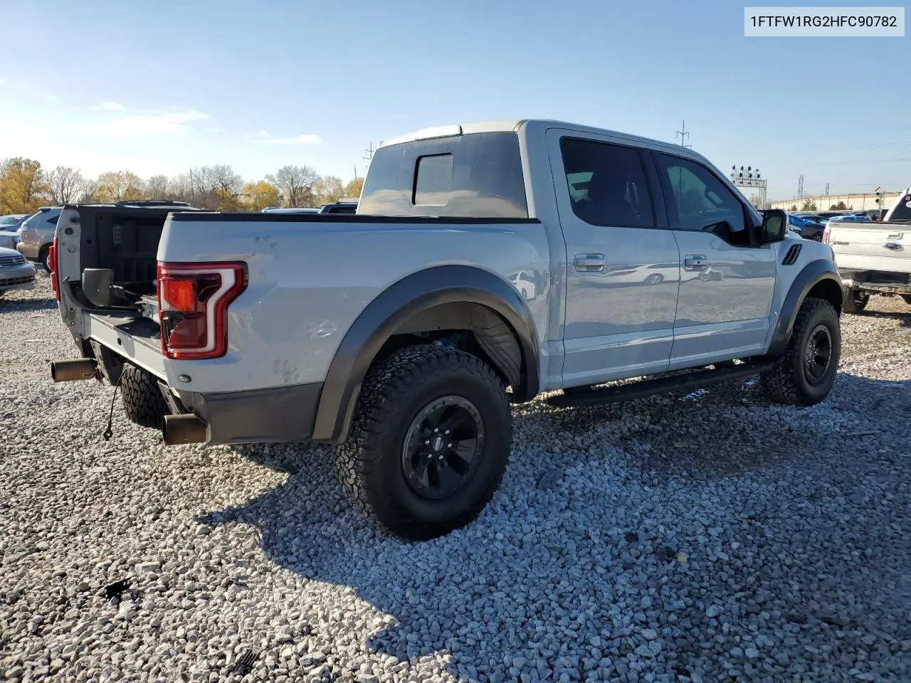 2017 Ford F150 Raptor VIN: 1FTFW1RG2HFC90782 Lot: 79253674