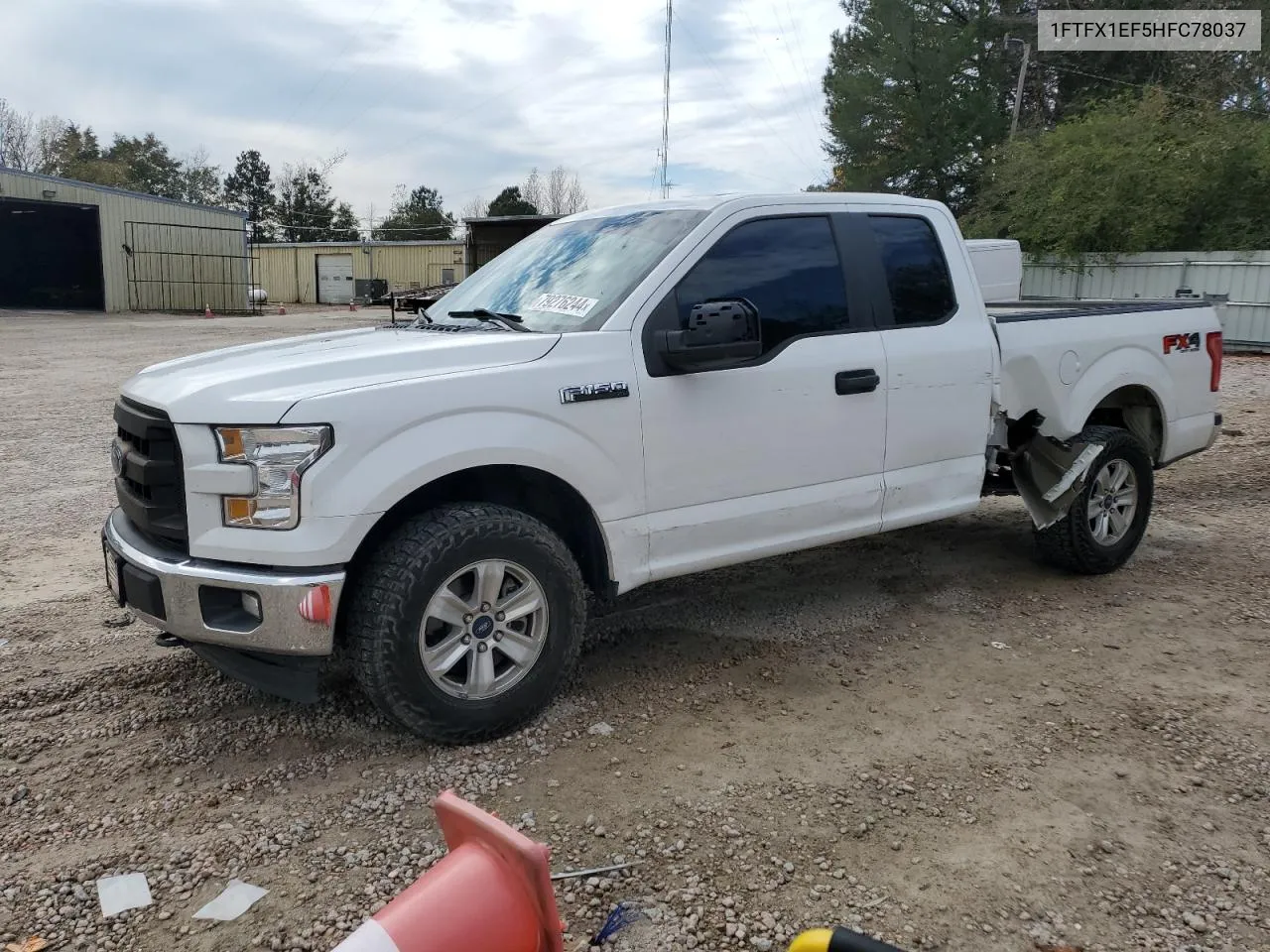 2017 Ford F150 Super Cab VIN: 1FTFX1EF5HFC78037 Lot: 79276244