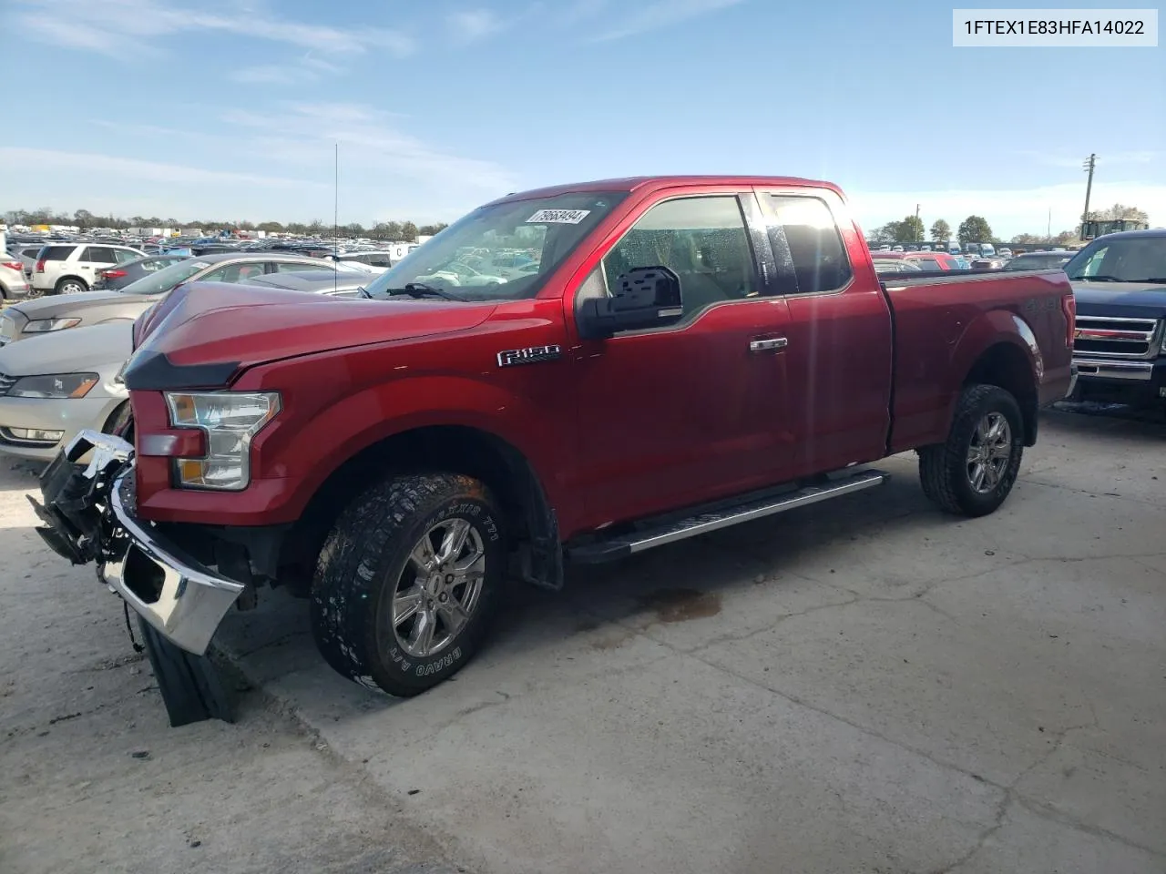 2017 Ford F150 Super Cab VIN: 1FTEX1E83HFA14022 Lot: 79663494