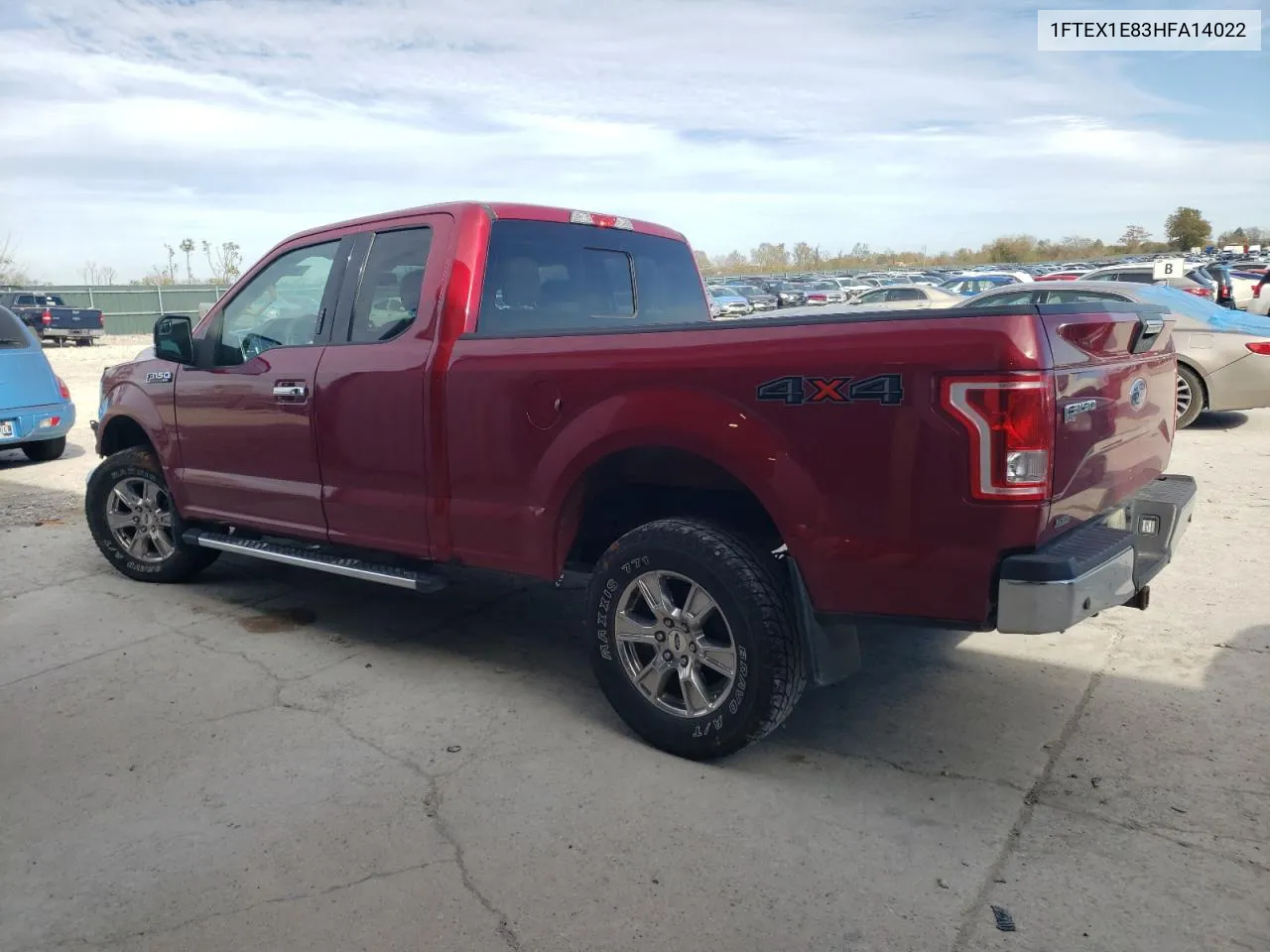 2017 Ford F150 Super Cab VIN: 1FTEX1E83HFA14022 Lot: 79663494