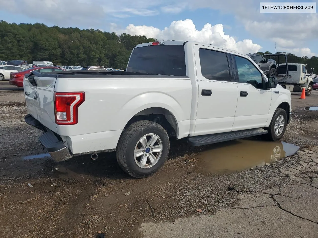 2017 Ford F150 Supercrew VIN: 1FTEW1C8XHFB30209 Lot: 79699514