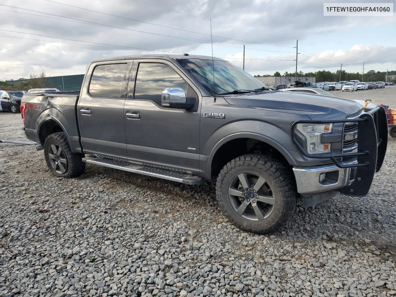 2017 Ford F150 Supercrew VIN: 1FTEW1EG0HFA41060 Lot: 80007944