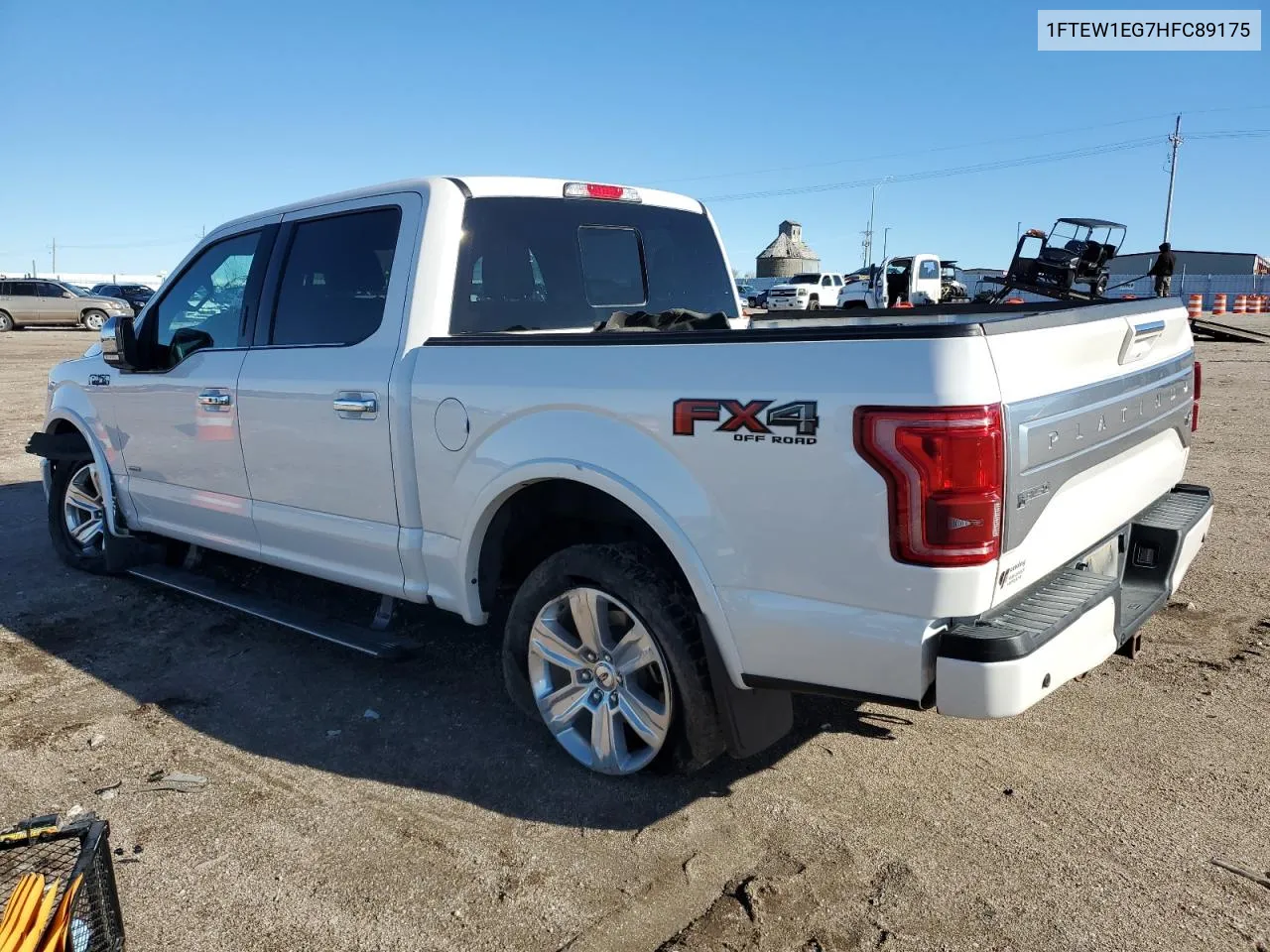 2017 Ford F150 Supercrew VIN: 1FTEW1EG7HFC89175 Lot: 81124124